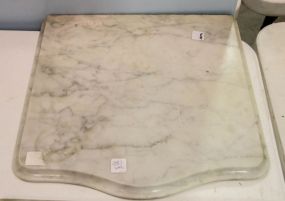 Piece of White and Grey Marble