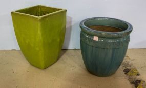 Green Planter & Blue Planter