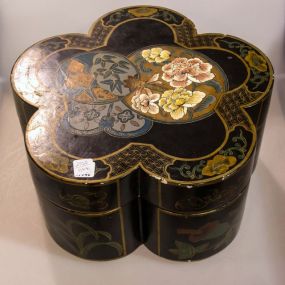 Large Black Lacquer Oriental Box