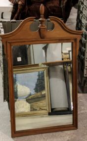 Mahogany Pediment Top Mirror