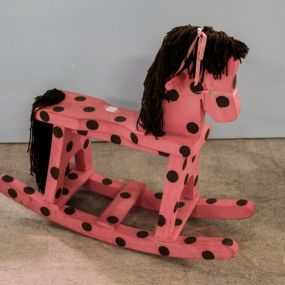 Pink Wood Rocking Horse