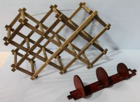 Folding Wine Rack & Wall Candle Holder