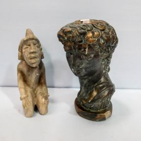 Onyx Statue & Plaster Bust