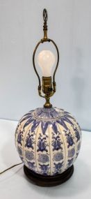 Blue and White Oriental Lamp