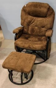 Metal Rocking Chair with Ottoman
