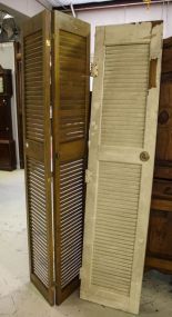 White Shutter Door & Brown Shutter Door