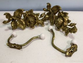 Four Brass Hooks