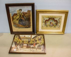 Ladies Framed Print, Courtyard Print & Needlepoint Print
