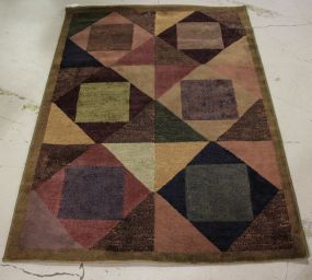 Machine Made Multicolored Rug