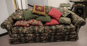 Green Flowered Sofa