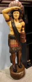Hand Carved Reproduction Cigar Indian