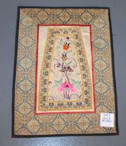 Silk Panel That is Embroidered in Oriental Style Description