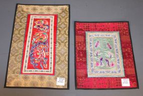 Two Embroidered Panels Description