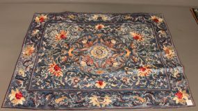 Chinese Silk Panel in Blue Description