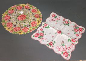 Two Vintage Handkerchiefs Description