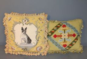 Two Needlepoint Pillows Description