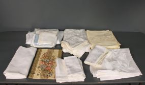 Group of Linen Tablecloths and Napkins Description