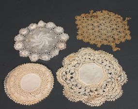Group of Hand Crocheted Doilies Description