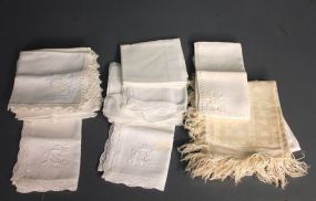 Group of Various Linen Napkins Description