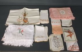Group of Hand Towels and Linen Napkins Description
