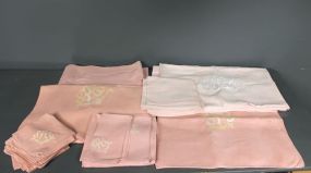 Group of Pink Cotton Linens Description