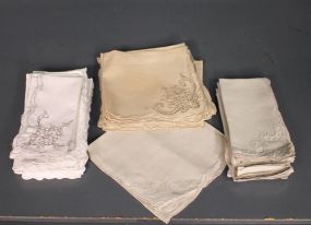 Group of Linen and Embroidery Napkins Description