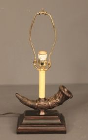 Resin Lamp with Horn Design