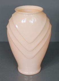 Pink Glass Art Deco Vase