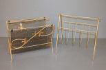 Two Vintage Iron Magazine Racks