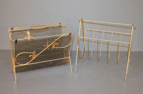 Two Vintage Iron Magazine Racks