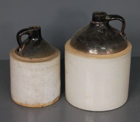 Two Crock Whiskey Jugs