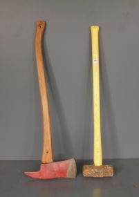 Fireman's Axe and Slag Hammer