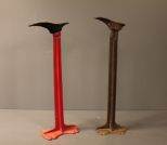 Two Iron Shoe Stands