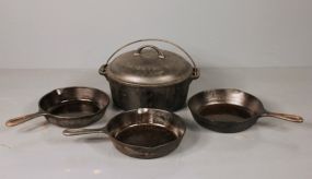Griswold Dutch Oven and Three 8