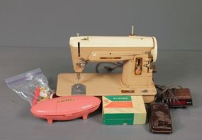Singer Sewing Machine and Clock Radio