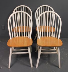 Four White Kitchen Table Chairs