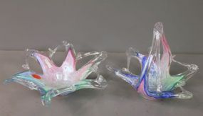Two Pieces of Art Glass, Lavorazione Arte Murano Art Glass