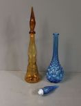 Two Art Glass Decanters