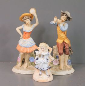 Flambro Fine Porcelain Boy and Girl Figurine and Girl Figurine
