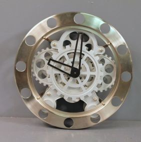 Battery Operated Open Faced Gear Clock