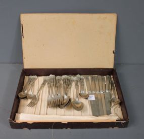 Twenty Six Piece Flatware Set W.M. Rogers Silver Nickel