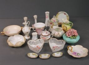 Group of Miscellaneous Hand Painted Porcelain Items