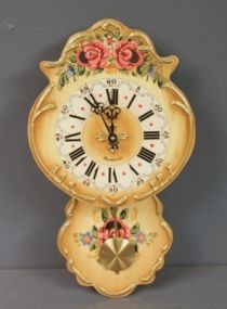 Wooden Wall Clock by Handbemalt