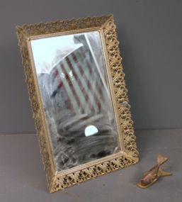 Vintage Framed Mirror and Whale Paper Clip