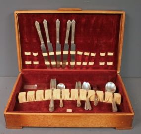 Thirty-six Piece Set of Electroplate Flatware