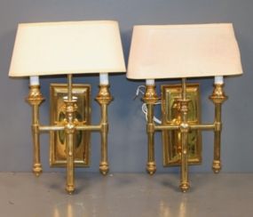 Pair of Brass Sconces