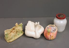 Group of Three Vases and Jug