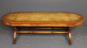 Leather Inlay Coffee Table