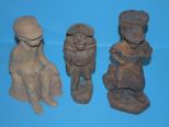 Three Wooden Figurines