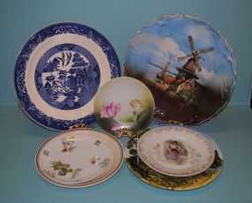 Group of Seven Hand Painted Plates